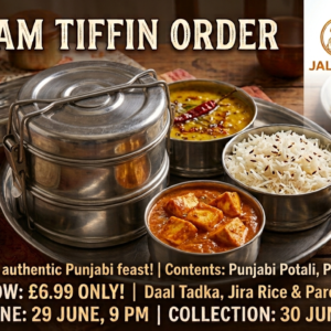 Gujarati flavours freshly prepared by Jalaram 30th June Punjabi Potali, Paneer Tikka Masala, Daal Tadka, Jira rice, Parotha